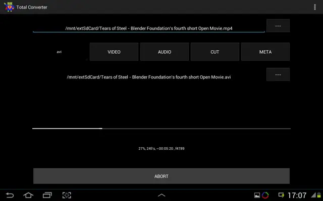 Video Converter ARMv5 Codec android App screenshot 3